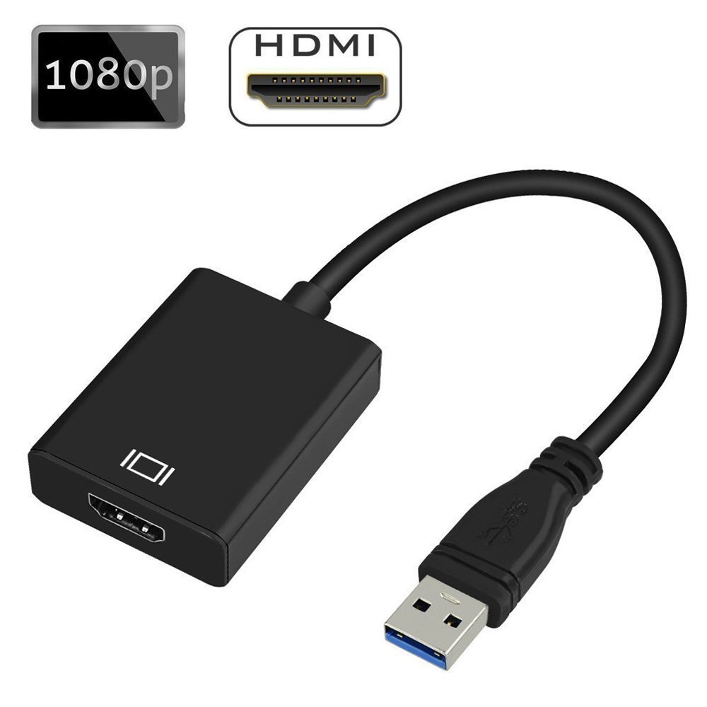 Adaptateur USB 3.0 vers HDMI Windows TV Compatible avec PC Ordinateur Portable Adaptateur Vidéo de Remplacement pour Capture de Jeu Enregistrement en Streaming 1080p 60 fp USB vers HDMI 
